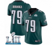 Youth Nike Philadelphia Eagles #79 Brandon Brooks Midnight Green Team Color Vapor Untouchable Limited Player Super Bowl LII NFL Jersey