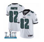 Youth Nike Philadelphia Eagles #82 Torrey Smith White Vapor Untouchable Limited Player Super Bowl LII NFL Jersey