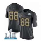 Youth Nike Philadelphia Eagles #88 Trey Burton Limited Black 2016 Salute to Service Super Bowl LII NFL Jersey