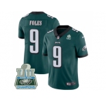 Youth Nike Philadelphia Eagles #9 Nick Foles Midnight Green Team Color Super Bowl LII Champions Stitched NFL Vapor Untouchable Limited Jersey