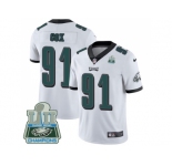 Youth Nike Philadelphia Eagles #91 Fletcher Cox White Super Bowl LII Champions Stitched NFL Vapor Untouchable Limited Jersey