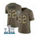 Youth Nike Philadelphia Eagles #92 Reggie White Limited Olive Camo 2017 Salute to Service Super Bowl LII NFL Jersey