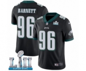 Youth Nike Philadelphia Eagles #96 Derek Barnett Black Alternate Vapor Untouchable Limited Player Super Bowl LII NFL Jersey