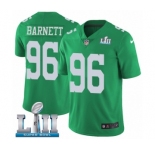 Youth Nike Philadelphia Eagles #96 Derek Barnett Limited Green Rush Vapor Untouchable Super Bowl LII NFL Jersey