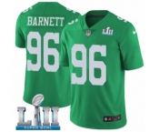 Youth Nike Philadelphia Eagles #96 Derek Barnett Limited Green Rush Vapor Untouchable Super Bowl LII NFL Jersey
