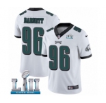 Youth Nike Philadelphia Eagles #96 Derek Barnett White Vapor Untouchable Limited Player Super Bowl LII NFL Jersey