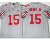 Men's Ohio State Buckeyes #15 Chris Henry Jr Gray 2025 F.U.S.E. Limited Stitched Jersey