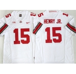 Men's Ohio State Buckeyes #15 Chris Henry Jr White 2025 F.U.S.E. Limited Stitched Jersey