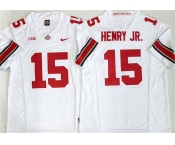 Men's Ohio State Buckeyes #15 Chris Henry Jr White 2025 F.U.S.E. Limited Stitched Jersey