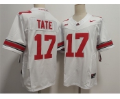 Men's Ohio State Buckeyes #17 Carnell Tate White F.U.S.E. Limited Stitched Jersey
