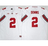 Men's Ohio State Buckeyes #2 Caleb Downs White 2025 F.U.S.E. Limited Stitched Jersey