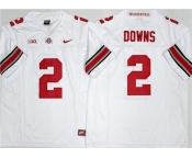 Men's Ohio State Buckeyes #2 Caleb Downs White 2025 F.U.S.E. Limited Stitched Jersey