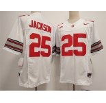 Men's Ohio State Buckeyes #25 Lamar Bo Jackson White F.U.S.E. Limited Stitched Jersey