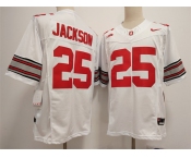 Men's Ohio State Buckeyes #25 Lamar Bo Jackson White F.U.S.E. Limited Stitched Jersey