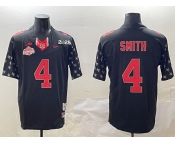 Men's Ohio State Buckeyes #4 Jeremiah Smith Black 2025 CFP Final With National Champions Patch F.U.S.E. Vapor Limited Stitched Football Jersey