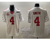 Men's Ohio State Buckeyes #4 Jeremiah Smith White 2025 CFP Final With National Champions Patch F.U.S.E. Vapor Limited Stitched Football Jersey