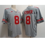Men's Ohio State Buckeyes #8 Cade Stover Gray 2023 F.U.S.E. Limited Stitched Jersey