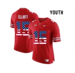 2016 US Flag Fashion Youth Ohio State Buckeyes Ezekiel Elliott #15 College Football Limited Jersey - Scarlet