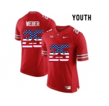 2016 US Flag Fashion Youth Ohio State Buckeyes Mike Weber #25 College Football Limited Jersey - Scarlet