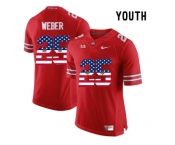 2016 US Flag Fashion Youth Ohio State Buckeyes Mike Weber #25 College Football Limited Jersey - Scarlet