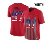 2016 US Flag Fashion Youth Ohio State Buckeyes Nick Bosa #97 College Football Alternate Elite Jersey - Scarlet