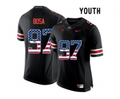 2016 US Flag Fashion Youth Ohio State Buckeyes Nick Bosa #97 College Football Limited Jersey - Blackout