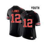 2016 Youth Ohio State Buckeyes C.Jones #12 College Football Limited Jersey - Blackout