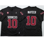 Men's Oklahoma Sooners #10 John Mateer Black 2025 F.U.S.E. Stitched Jersey