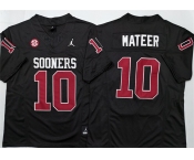 Men's Oklahoma Sooners #10 John Mateer Black 2025 F.U.S.E. Stitched Jersey