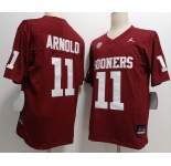 Men's Oklahoma Sooners #11 Jackson Arnold Red FUSE College Stitched Jersey