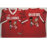 Oklahoma Sooners #14 Sam Bradford Red Player Fashion Stitched NCAA Jersey