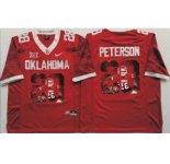 Oklahoma Sooners #28 Adrian Peterson Red Player Fashion Stitched NCAA Jersey