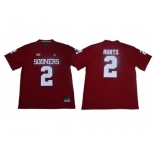 Sooners #2 Jalen Hurts Red Jordan Brand Limited Stitched College Jersey
