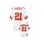 Men's Oklahoma State Cowboys Barry Sanders #21 College Football Throwback Jersey - White