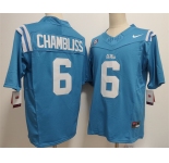 Men's Ole Miss Rebels #6 Trinidad Chambliss Blue 2025 F.U.S.E. Stitched jersey