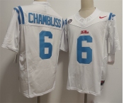 Men's Ole Miss Rebels #6 Trinidad Chambliss White 2025 F.U.S.E. Stitched jersey