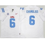 Men's Ole Miss Rebels #6 Trinidad Chambliss White 2026 F.U.S.E. Stitched jersey