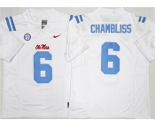 Men's Ole Miss Rebels #6 Trinidad Chambliss White 2026 F.U.S.E. Stitched jersey