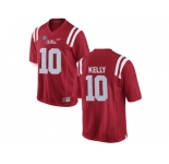 Men's Ole Miss Rebels Chad Kelly #10 College Football Limited Jersey - Red