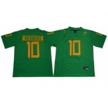 Ducks #10 Justin Herbert Green Limited Stitched NCAA Jersey