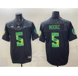 Men's Oregon Ducks #5 Dakorien Moore Black F.U.S.E. Vapor Limited Stitched Football Jersey