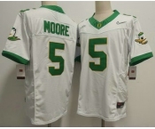 Men's Oregon Ducks #5 Dakorien Moore White FUSE College Football Jersey