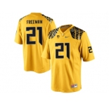 Men's Oregon Ducks Royce Freeman #21 College Football Limited Jersey - Yellow