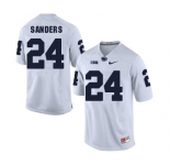 Men's Penn State Nittany Lions #24 Miles Sanders NCAA White Stitched Jersey