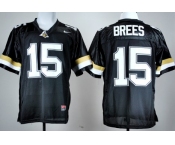 Men's Purdue Boilermakers #15 Drew Brees Black Jersey