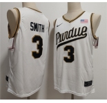 Men's Purdue Boilermakers #3 Braden Smith White 2026 Vapor Limited Stitched Football Jersey