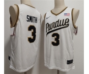 Men's Purdue Boilermakers #3 Braden Smith White 2026 Vapor Limited Stitched Football Jersey