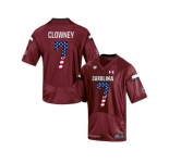 2016 US Flag Fashion-Men's South Carolina Gamecocks Jadeveon Clowney #7 College Football Jersey - Red