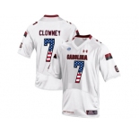 2016 US Flag Fashion-Men's South Carolina Gamecocks Jadeveon Clowney #7 College Football Jersey - White