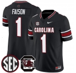Men's South Carolina Fighting Gamecocks #1 Rahsul Falson Black 2026 F.U.S.E. Stitched Nike Jersey